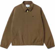 Order Carhartt WIP FW24 寬鬆刺繡拉鍊外套 咖啡棕色 男士服飾 CHXJKA242007N-BWL