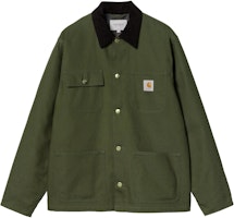 Carhartt WIP FW24 Michigan Coat Green Unisex Single-Breasted Jacket. I015261-2EO-01 Carhartt WIP FW24 Michigan Coat Green Unisex Single-Breasted Jacket. I015261-2EO-01