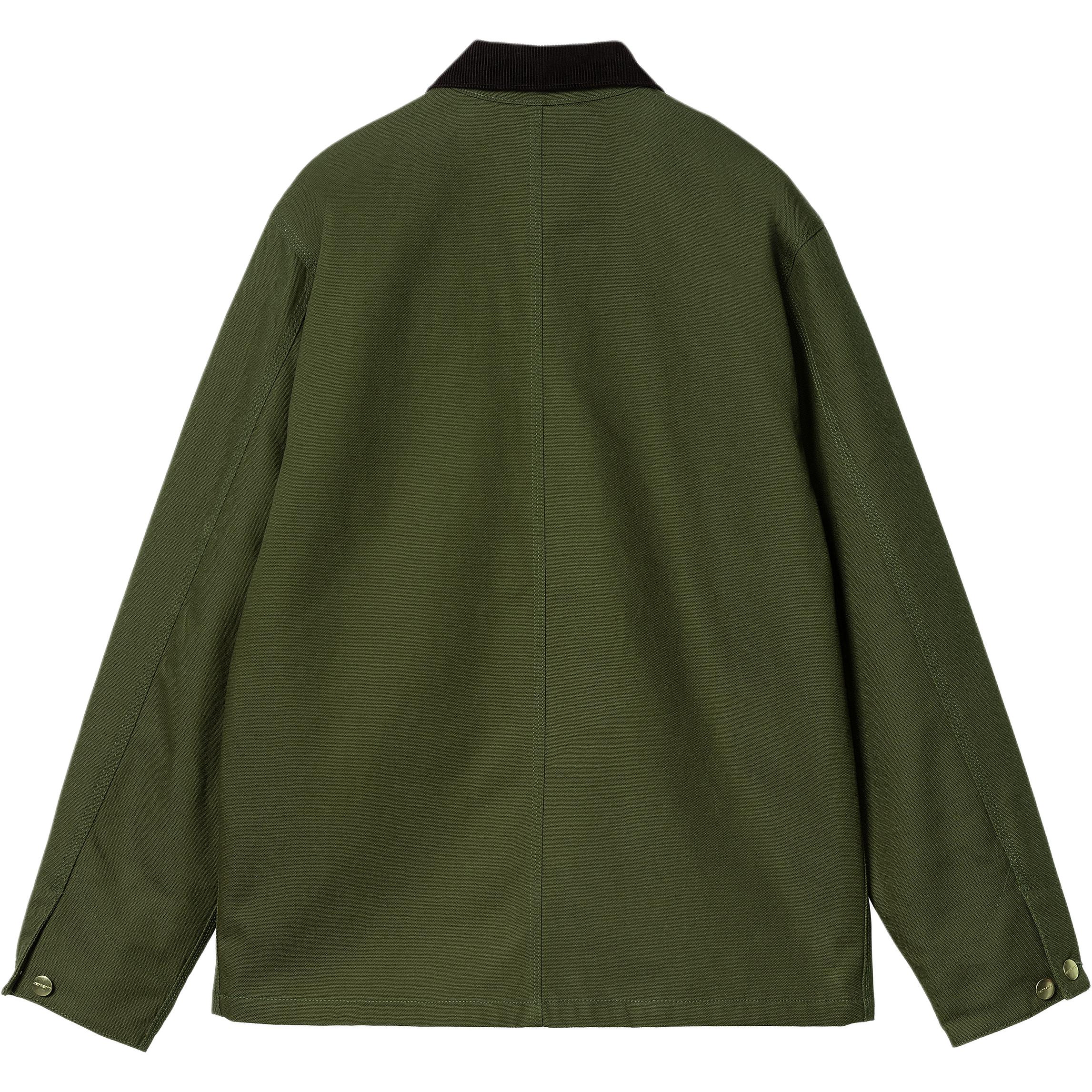 Lookbook 카하트 WIP FW24 미시간 코트 그린 유니섹스 싱글브레스트 자켓 I015261-2EO-01