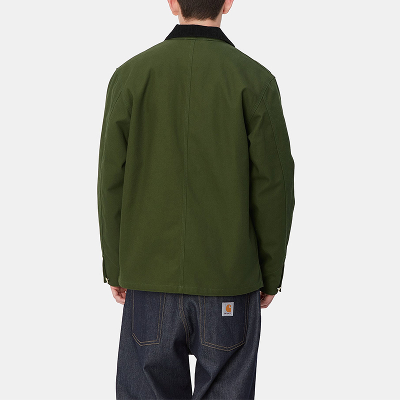 Sizing 카하트 WIP FW24 미시간 코트 그린 유니섹스 싱글브레스트 자켓 I015261-2EO-01