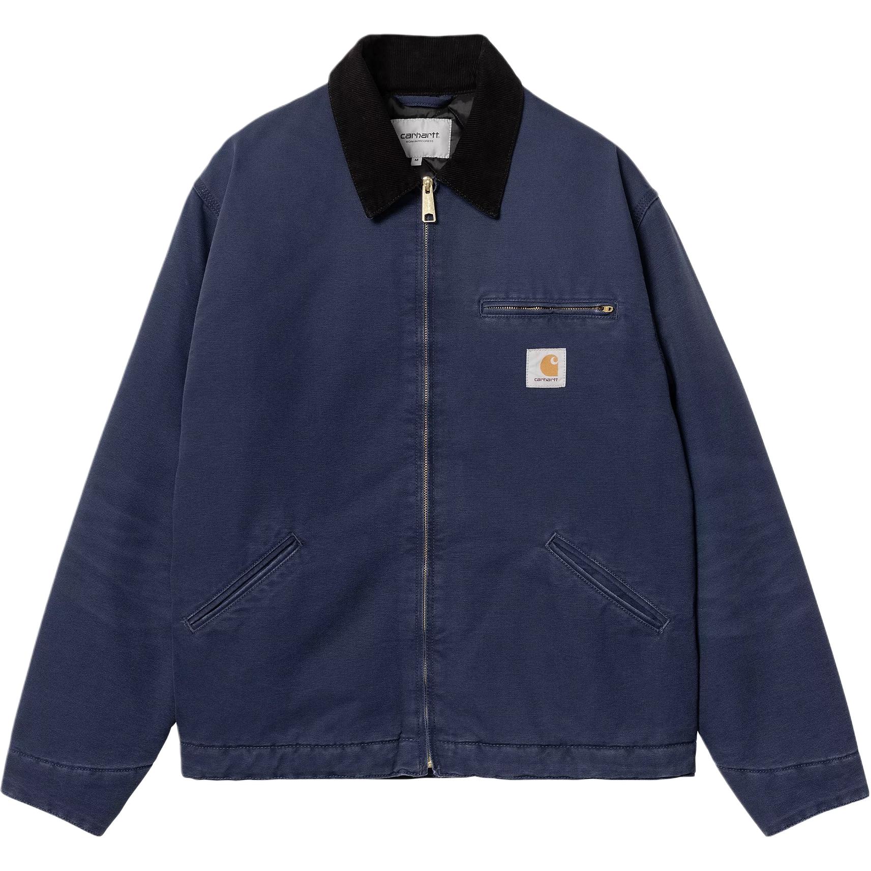 Carhartt WIP FW24 OG Detroit Jacket Blue - Unisex Relaxed Fit Casual Zip Jacket. I027358-2IB-3K