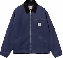 Carhartt WIP FW24 OG Detroit Jacket Blue - Unisex Relaxed Fit Casual Zip Jacket. I027358-2IB-3K Carhartt WIP FW24 OG Detroit Jacket Blue - Unisex Relaxed Fit Casual Zip Jacket. I027358-2IB-3K