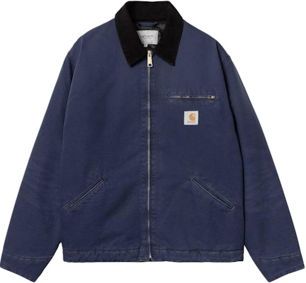 Carhartt WIP FW24 OG Detroit Jaket Biru - Jaket Kasual Zip Unisex Fit Santai. I027358-2IB-3K Buy Carhartt WIP FW24 OG Detroit Jaket Biru - Jaket Kasual Zip Unisex Fit Santai. I027358-2IB-3K