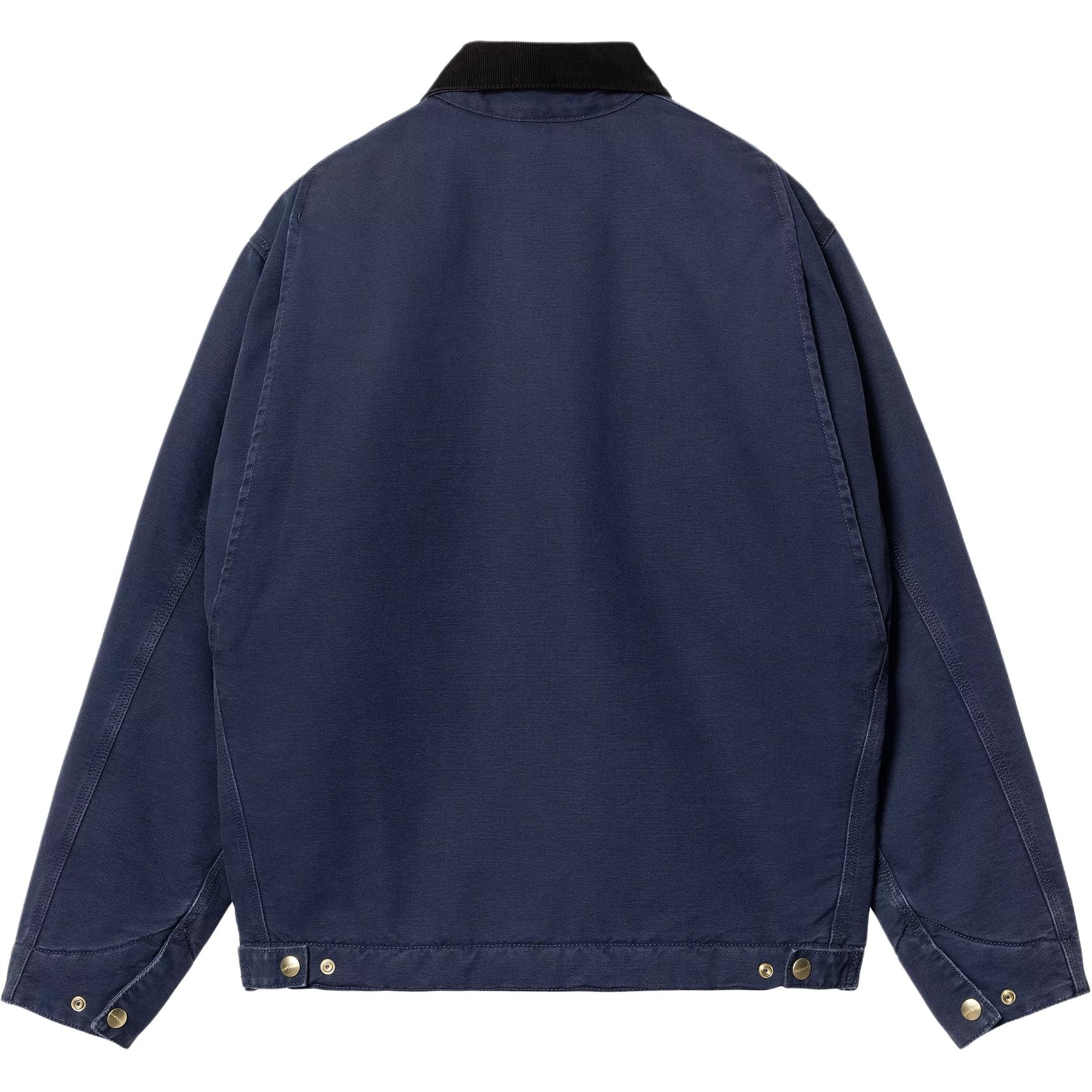 Lookbook Carhartt WIP FW24 OG Detroit Jaket Biru - Jaket Kasual Zip Unisex Fit Santai. I027358-2IB-3K