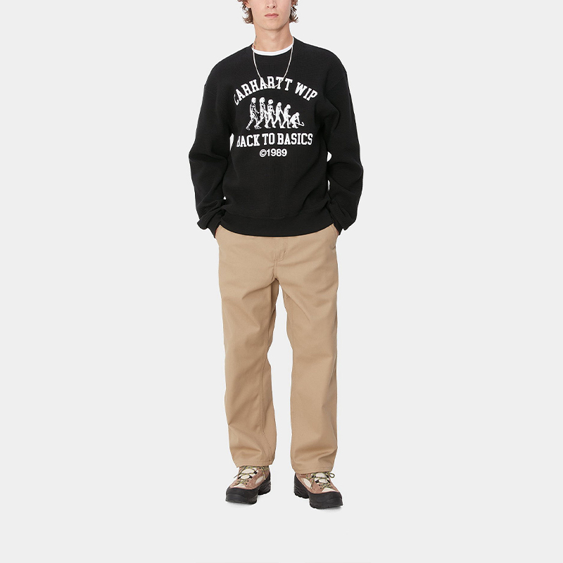 Shop Carhartt WIP FW24 宽松款标志印花圆领卫衣休闲上衣 I034040-0D2-XX