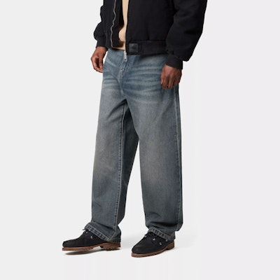 カーハート WIP FW24 ウォッシュド ルーズテーパード ジップジーンズ ユニセックス ブルー I034733-01-4Q Shop カーハート WIP FW24 ウォッシュド ルーズテーパード ジップジーンズ ユニセックス ブルー I034733-01-4Q