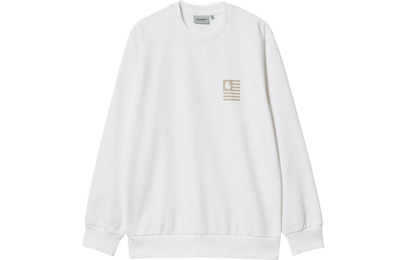 Carhartt WIP Geometric Logo Print Long Sleeve Sweatshirt White () I03008902XX
