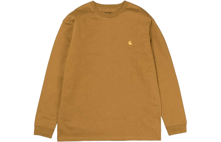 Carhartt WIP Gold Logo Crewneck Sweatshirt Brown - Long Sleeve I02639258