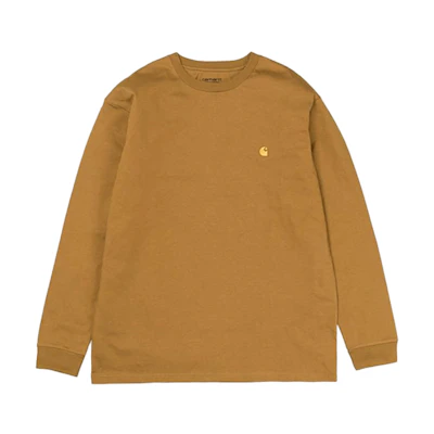 Carhartt WIP Gold Logo Crewneck Sweatshirt Brown - Long Sleeve I02639258
