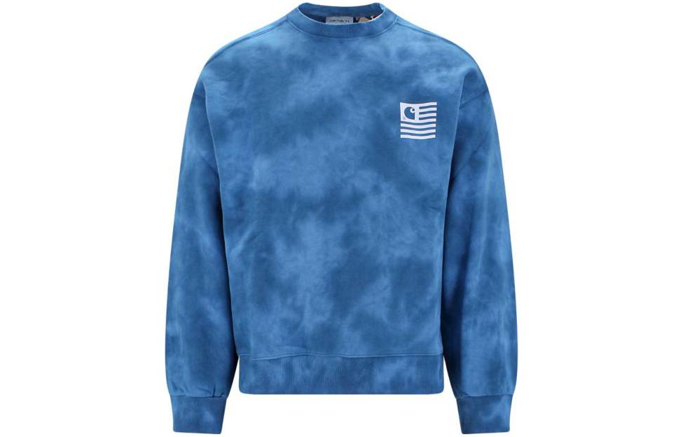 Carhartt WIP Gradient Logo Print Crewneck Long-Sleeve Sweatshirt Blue SS23 Men I031793-1K0-XX