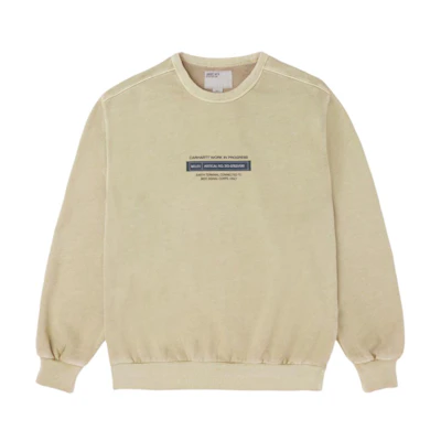 Carhartt WIP Graphic Print Crewneck Sweatshirt Green Unisex CHXSWF23A015L-GRX
