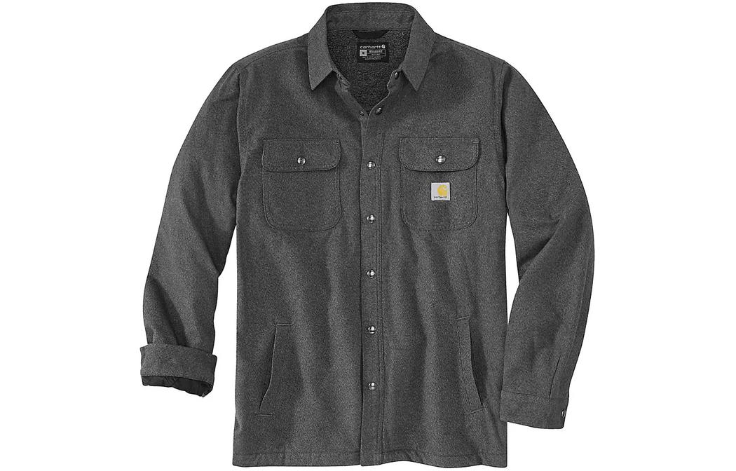 Carhartt WIP Gray Logo Embroidered Loose-Fit Long-Sleeve Jacket 105939-CRH