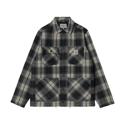 Carhartt WIP Gray Plaid Collared Long-Sleeve Jacket I029478-0GV-XX