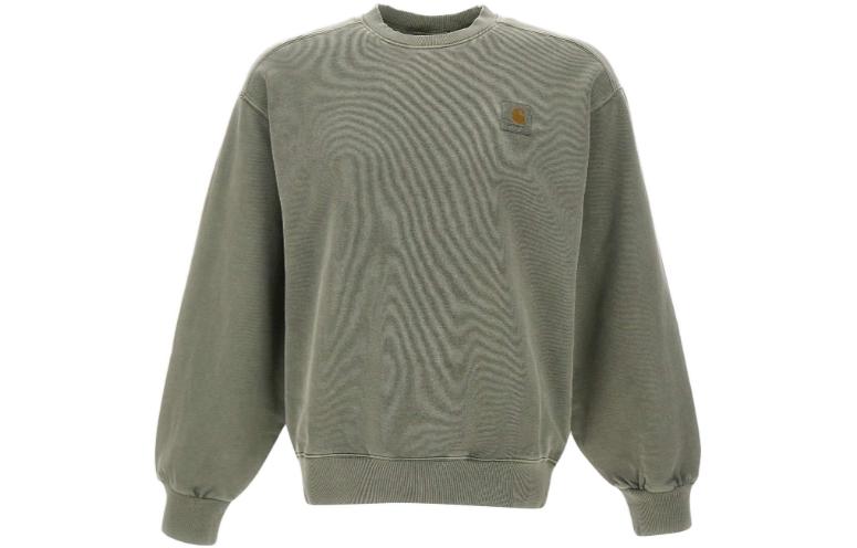 Carhartt WIP Green Crewneck Pullover Sweatshirt Men’s Long Sleeve Plain Fit I029522-1ND-GD