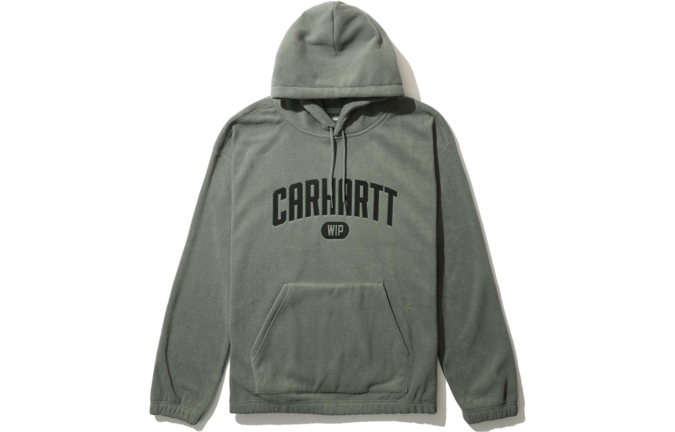 Carhartt WIP Green Letter Logo Pullover Hoodie Long Sleeve A212053-0EH-XX