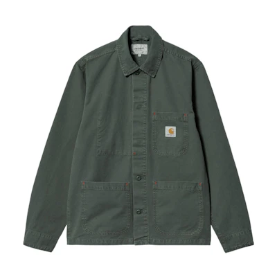 Carhartt WIP Green Logo Collar Button-Up Jacket Casual Outerwear I029119-0NV-GD