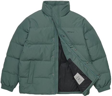 Carhartt WIP 綠色Logo立領羽絨外套冬季系列 I029450-0GA-XX Shop Carhartt WIP 綠色Logo立領羽絨外套冬季系列 I029450-0GA-XX