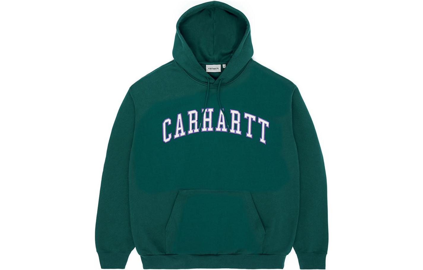 Carhartt WIP Green Loose Fit Hoodie with Front Logo A221033-1246-01
