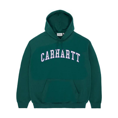 Carhartt WIP Green Loose Fit Hoodie with Front Logo A221033-1246-01