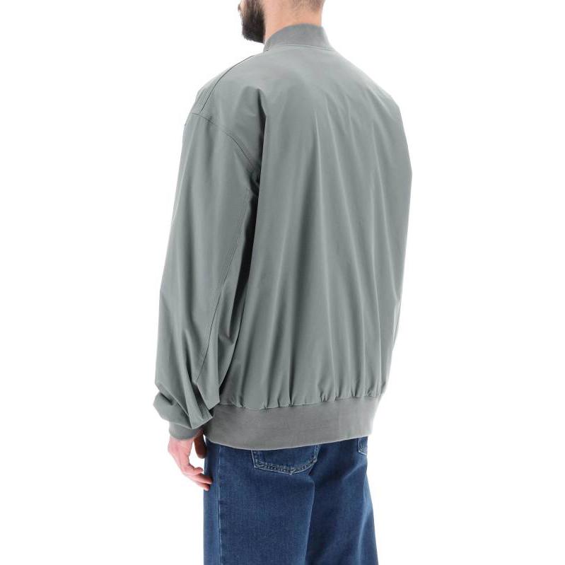 Shop Carhartt WIP 绿色V领拉链长袖飞行夹克 I032150-1ND-XX