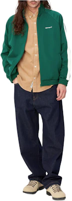 Carhartt WIP 綠色拉鍊高領外套 字母印花 I033088-20A-XX Shop Carhartt WIP 綠色拉鍊高領外套 字母印花 I033088-20A-XX