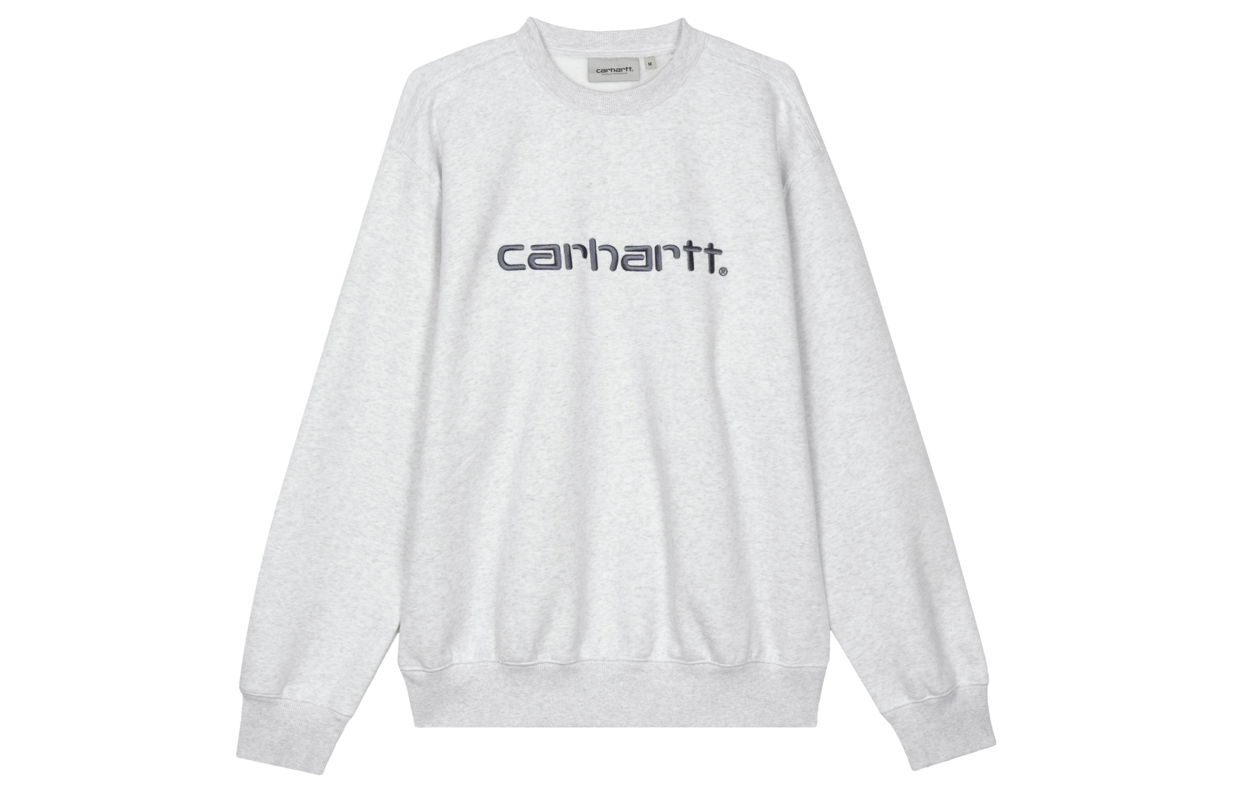 Order Carhartt WIP 灰色刺绣标志圆领卫衣 I030546-1R7-XX
