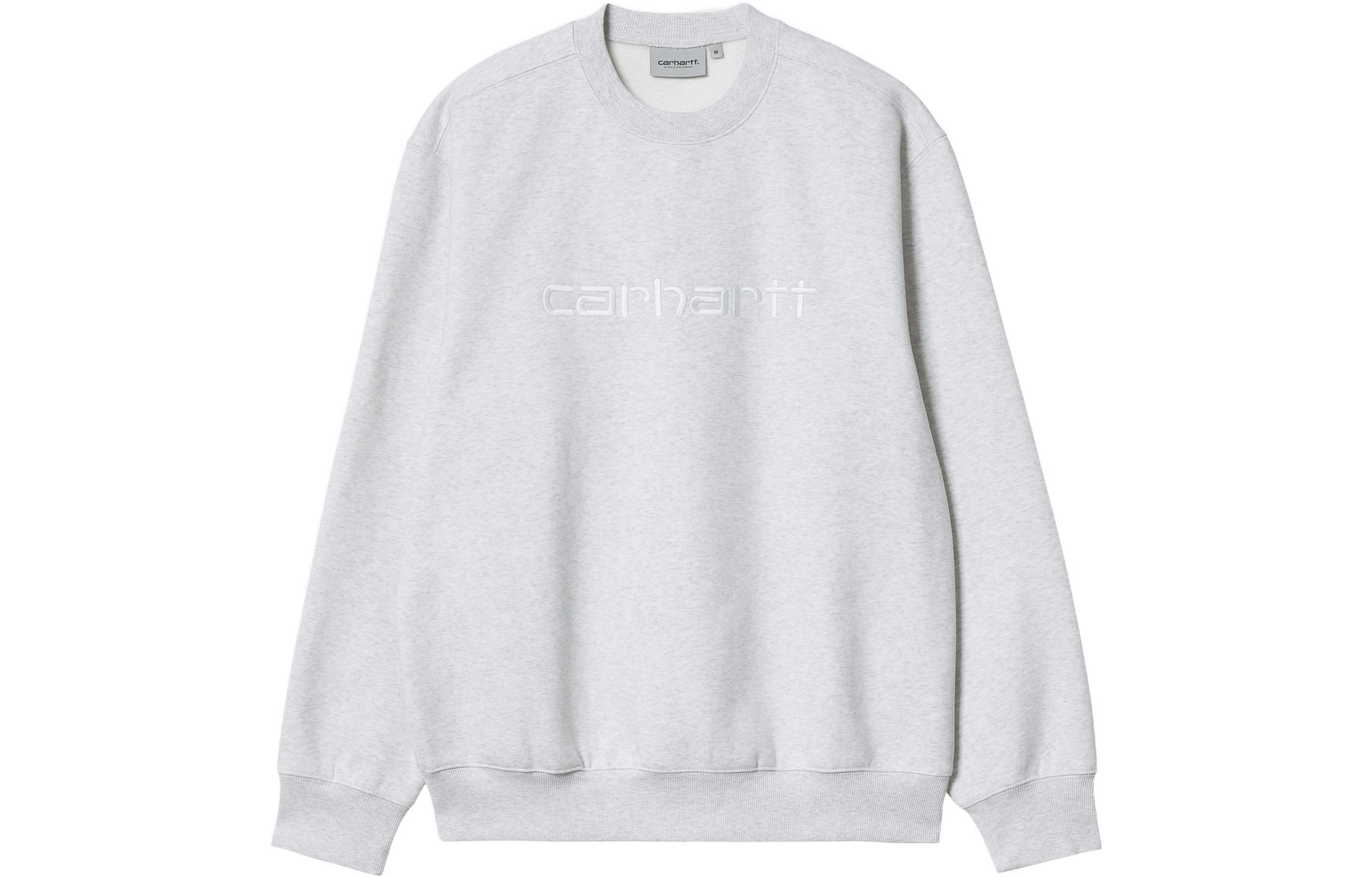 Carhartt WIP Grey Crewneck Sweatshirt with Embroidered Logo I030229-00T-XX