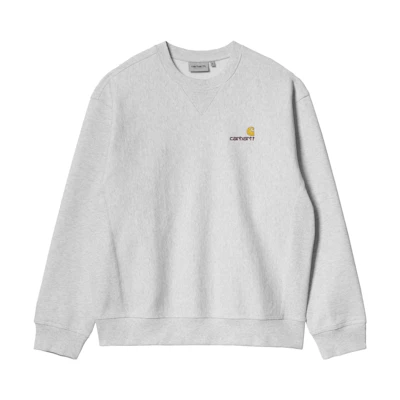 Carhartt WIP Grey Crewneck Sweatshirt with Logo Embroidery I025475-482-XX