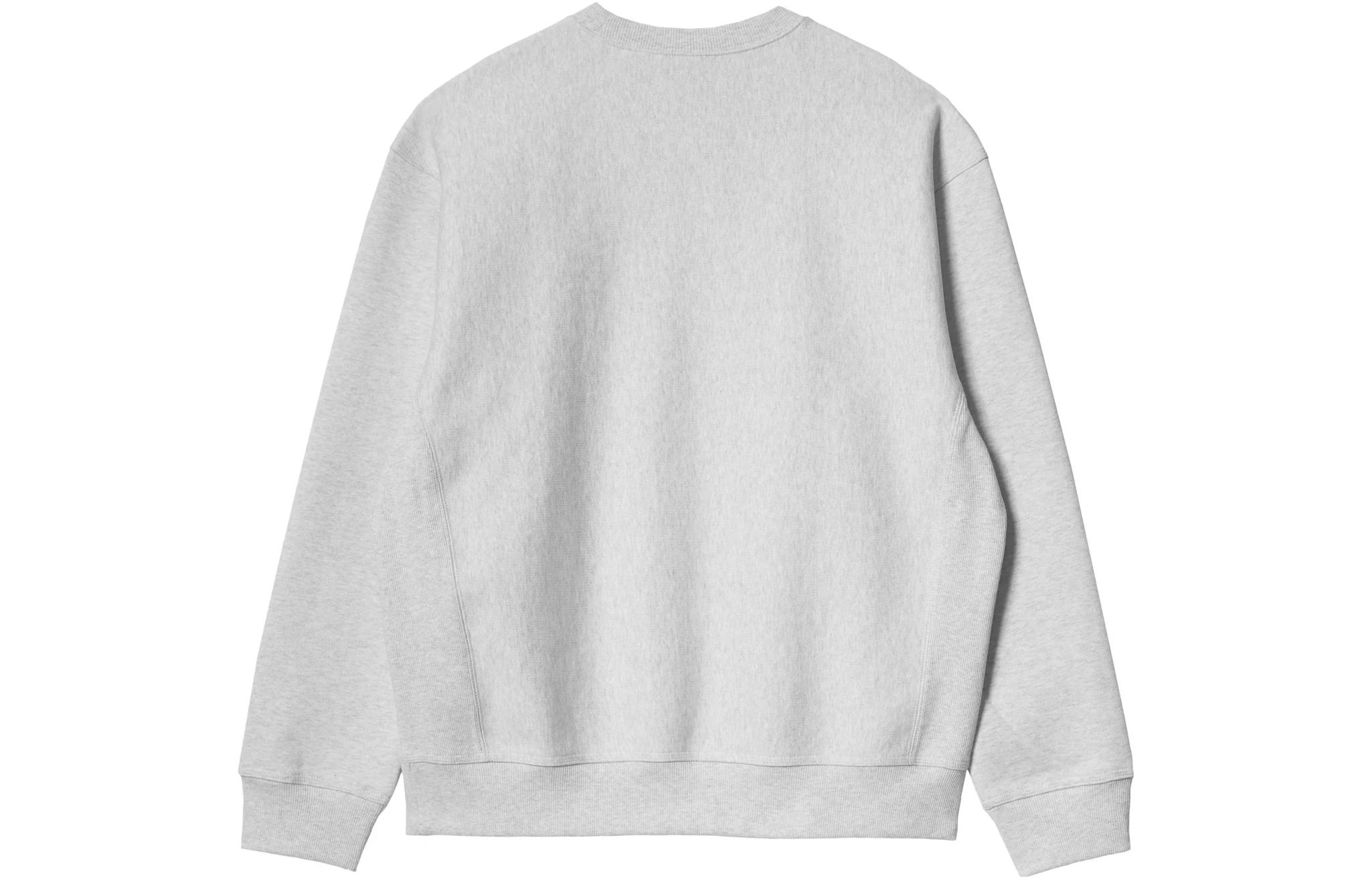 Lookbook Carhartt WIP 灰色刺绣标志圆领卫衣 I025475-482-XX