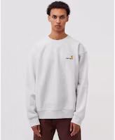 Sizing Carhartt WIP Grey Crewneck Sweatshirt with Logo Embroidery I025475-482-XX