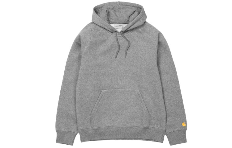 Carhartt WIP Grey Hoodie with Minimalist Logo Embroidery I026384-V6-90