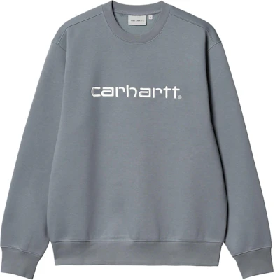 칼하트 WIP 그레이 레터 크루넥 긴팔 스웨트셔츠 풀오버 I030546-2IN-XX Buy 칼하트 WIP 그레이 레터 크루넥 긴팔 스웨트셔츠 풀오버 I030546-2IN-XX