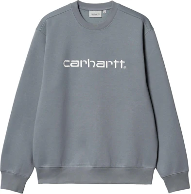칼하트 WIP 그레이 레터 크루넥 긴팔 스웨트셔츠 풀오버 I030546-2IN-XX Order 칼하트 WIP 그레이 레터 크루넥 긴팔 스웨트셔츠 풀오버 I030546-2IN-XX
