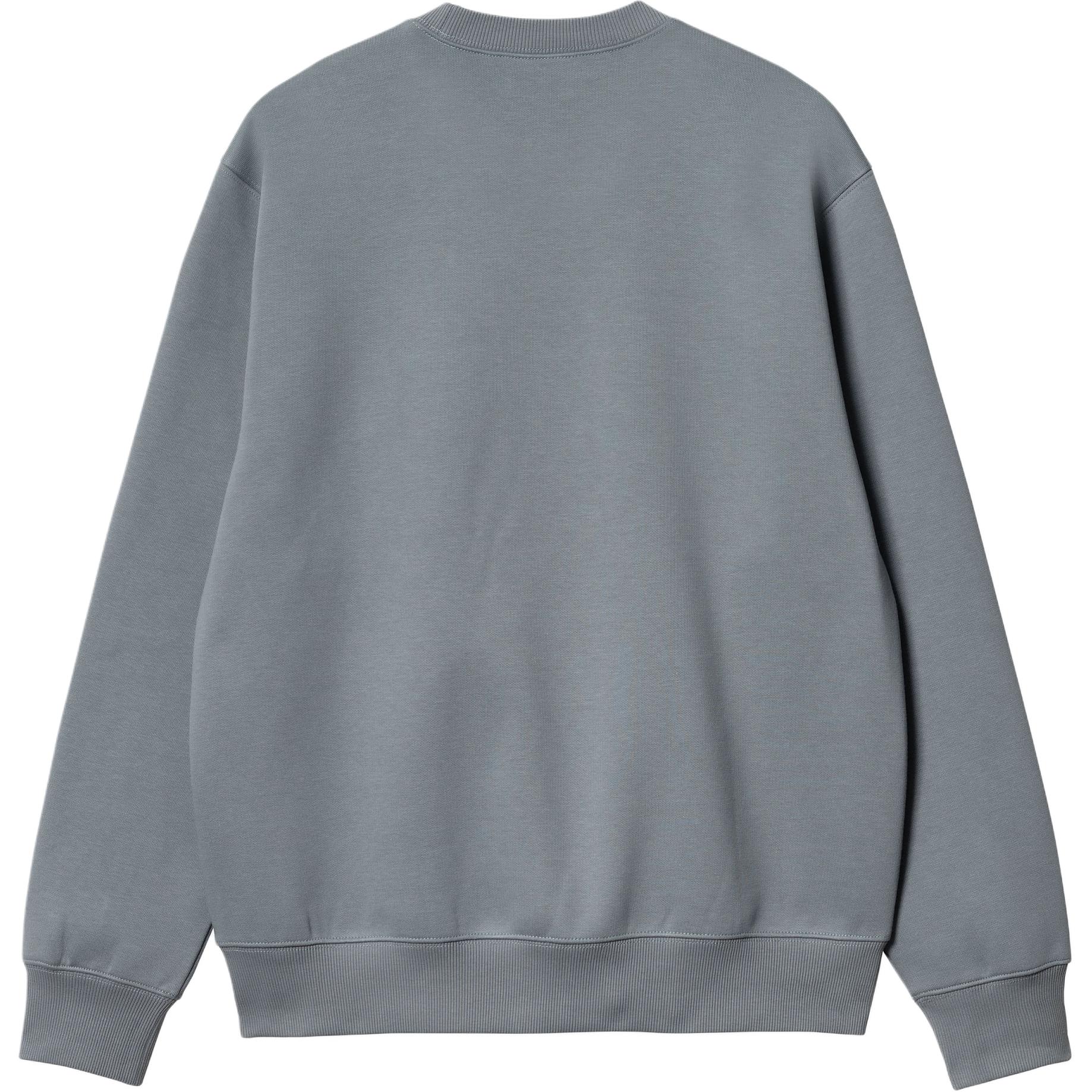 Lookbook 칼하트 WIP 그레이 레터 크루넥 긴팔 스웨트셔츠 풀오버 I030546-2IN-XX