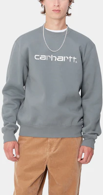 칼하트 WIP 그레이 레터 크루넥 긴팔 스웨트셔츠 풀오버 I030546-2IN-XX Shop 칼하트 WIP 그레이 레터 크루넥 긴팔 스웨트셔츠 풀오버 I030546-2IN-XX