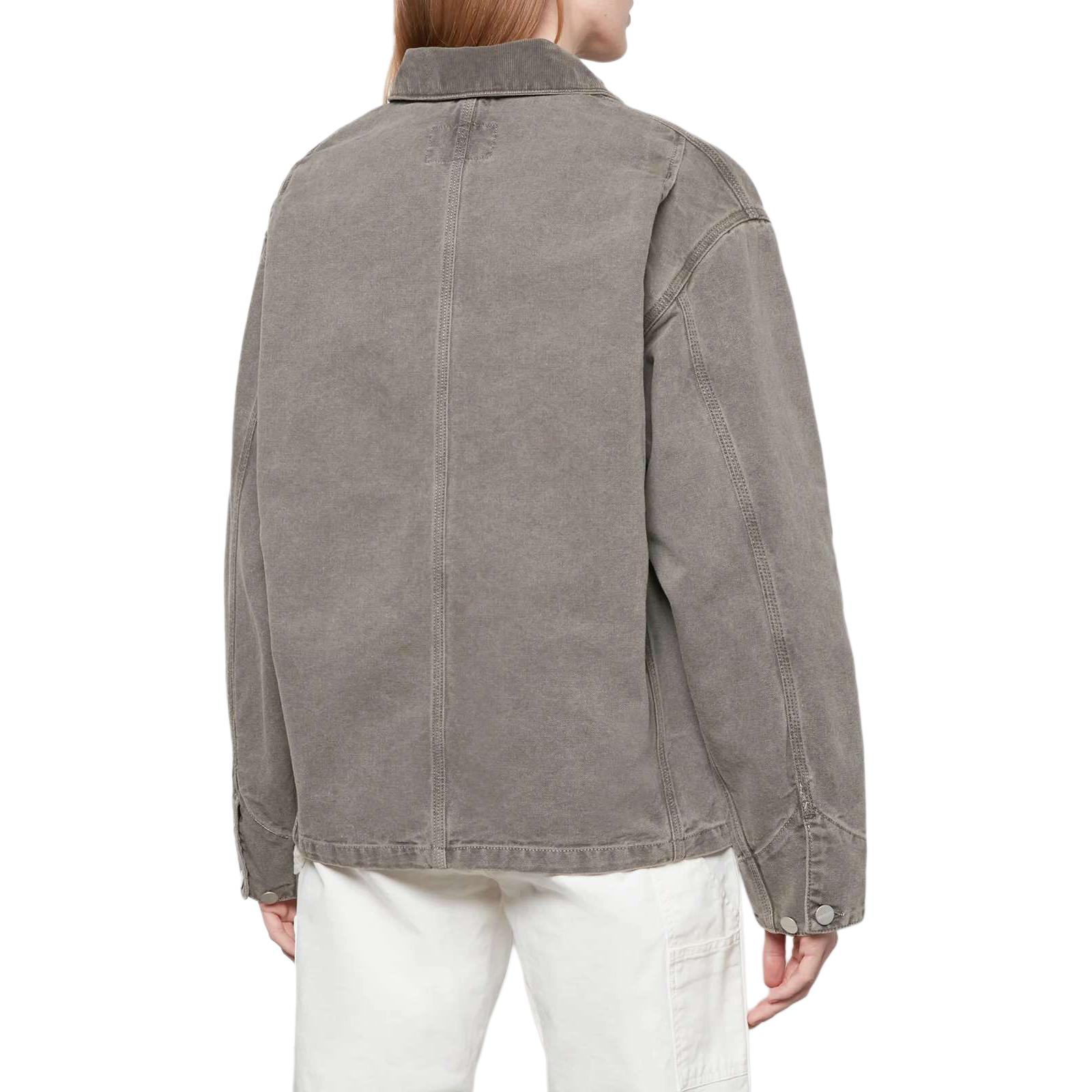 Shop Carhartt WIP 灰色寬鬆版丹寧牛仔外套 男女休閒襯衫式外套 I031396