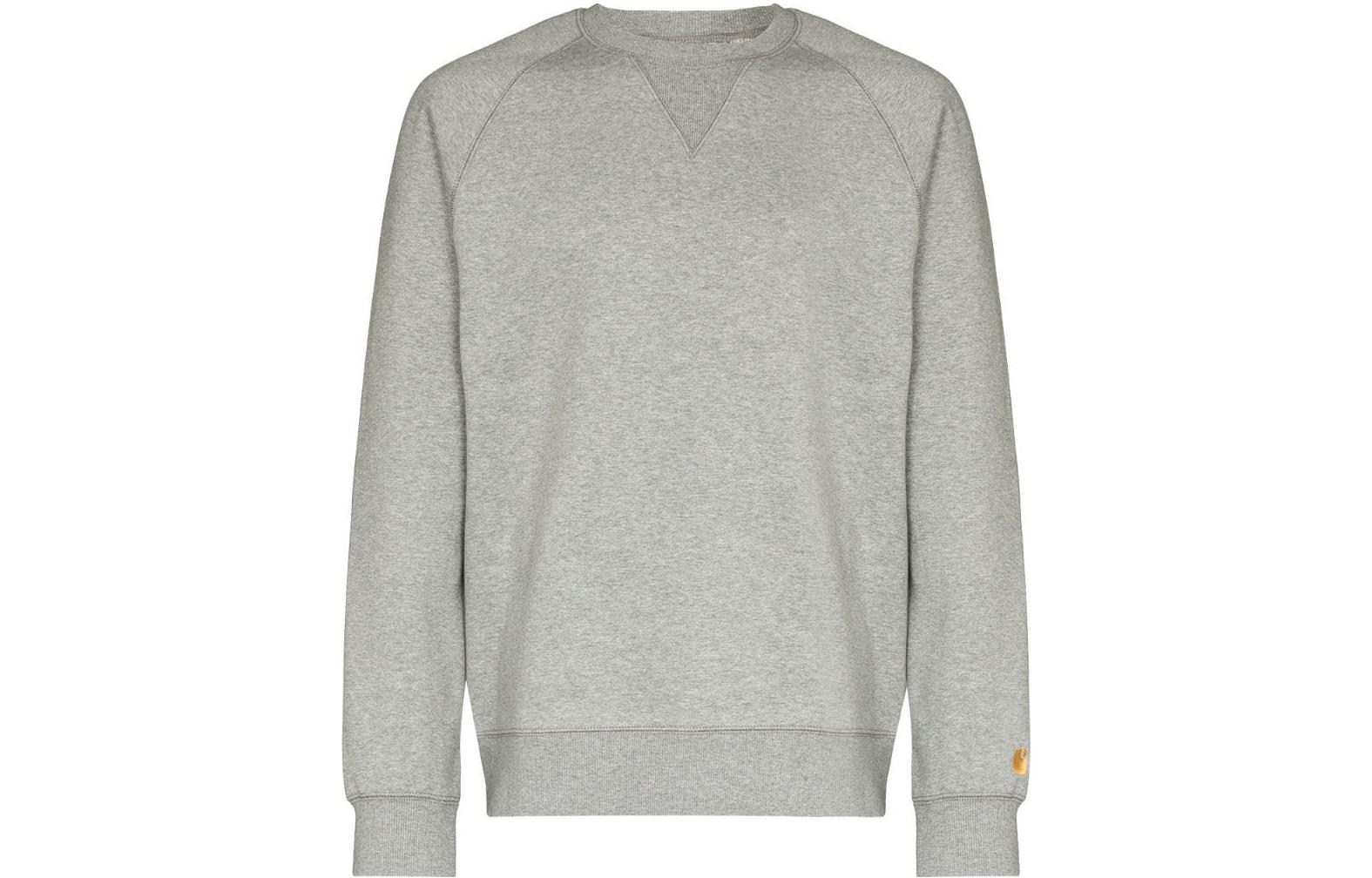 Carhartt WIP Grey Plain Crewneck Pullover Sweatshirt Long Sleeve I026383OOMXX