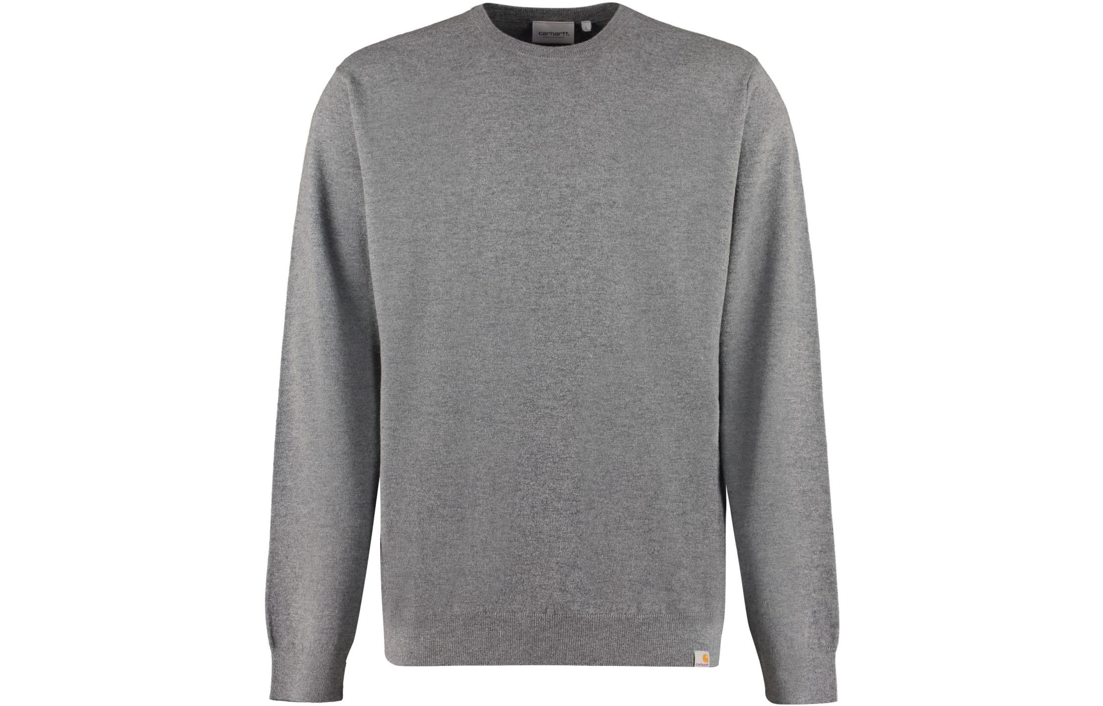 Carhartt WIP Grey Solid Crewneck Long Sleeve Sweatshirt I0237760-3ZM-00