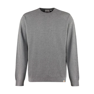 Carhartt WIP Grey Solid Crewneck Long Sleeve Sweatshirt I0237760-3ZM-00