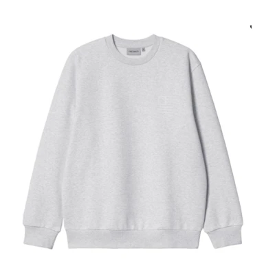 Carhartt WIP Grey Solid Crewneck Long Sleeve Sweatshirt I031011-00T-XX