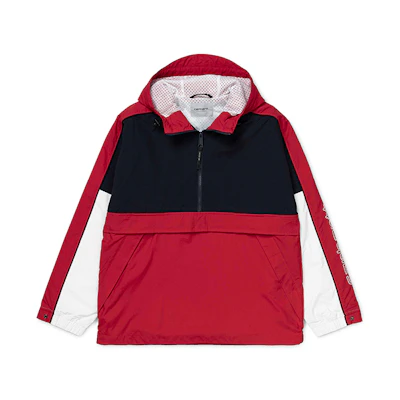 Carhartt WIP Half-Zip Logo Hoodie Jacket Red - Loose Fit I026071-1C-90