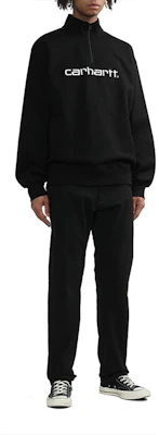 Carhartt WIP 半拉鍊字母印花黑色休閒上衣 CHXSWF23A037L-BKX Shop Carhartt WIP 半拉鍊字母印花黑色休閒上衣 CHXSWF23A037L-BKX