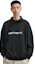 Sizing Carhartt WIP 半拉鍊字母印花黑色休閒上衣 CHXSWF23A037L-BKX