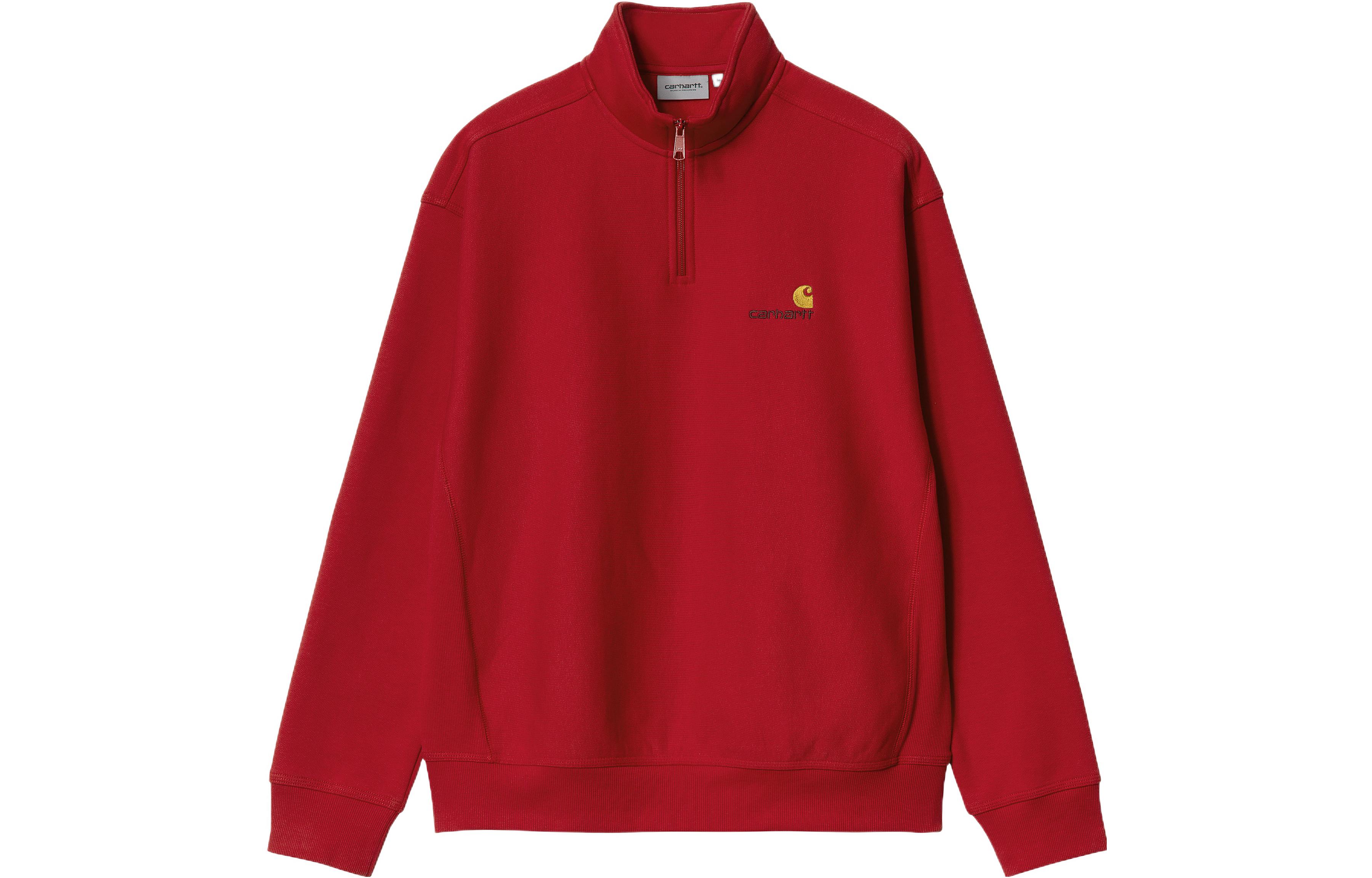 Carhartt WIP Half-Zip Solid Red Sweatshirt Jacket I027014-177-XX