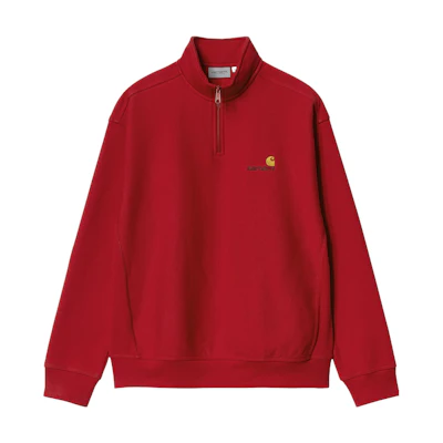 Carhartt WIP Half-Zip Solid Red Sweatshirt Jacket I027014-177-XX