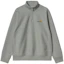 Order Carhartt WIP Half Zip American Script Abu-abu Sweatshirt Pullover Abu-abu I027014-V6-XX