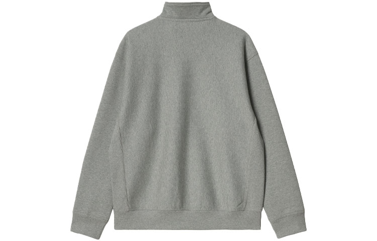 Lookbook Carhartt WIP Half Zip American Script Abu-abu Sweatshirt Pullover Abu-abu I027014-V6-XX