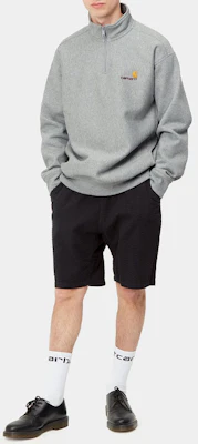 Carhartt WIP Half Zip American Script Abu-abu Sweatshirt Pullover Abu-abu I027014-V6-XX Shop Carhartt WIP Half Zip American Script Abu-abu Sweatshirt Pullover Abu-abu I027014-V6-XX