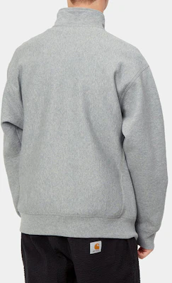 Carhartt WIP Half Zip American Script Abu-abu Sweatshirt Pullover Abu-abu I027014-V6-XX Details for Carhartt WIP Half Zip American Script Abu-abu Sweatshirt Pullover Abu-abu I027014-V6-XX