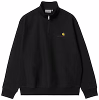 Carhartt WIP Half Zip American Script Sweatshirt Black Pullover I027014-89-XX Carhartt WIP Half Zip American Script Sweatshirt Black Pullover I027014-89-XX